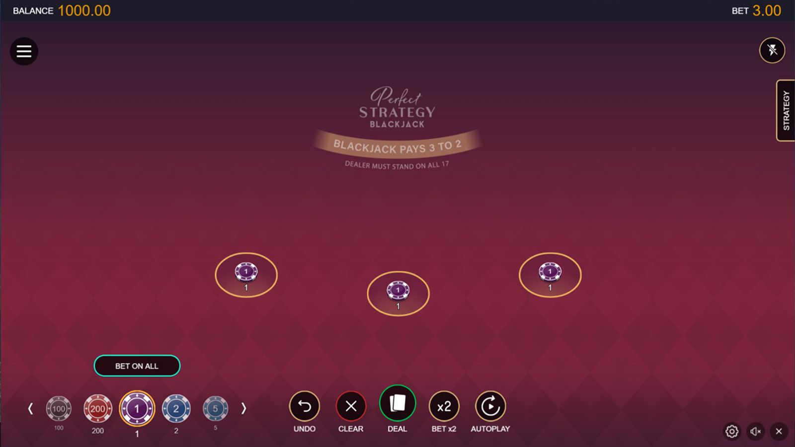 Perfect Strategy Blackjack