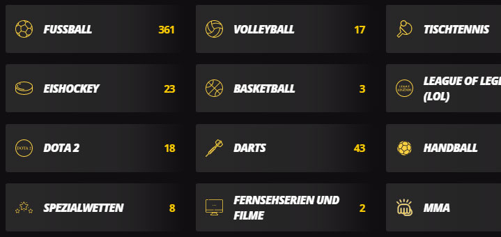 SCHRITT 1: WÄHLE EINE SPORTART
